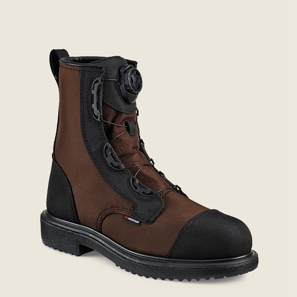 Red Wing Safety Bot Erkek - Maxbond - 8-Inch Boa® Toe - Kahverengi/Siyah - 85RWACTIL